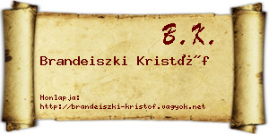 Brandeiszki Kristóf névjegykártya